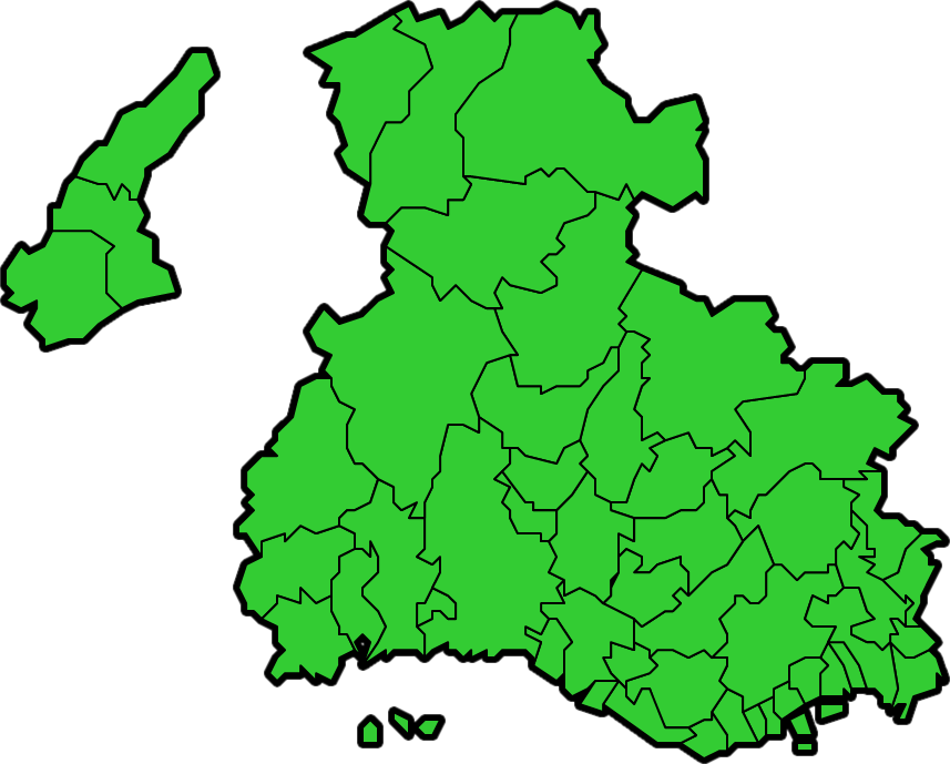 兵庫県のカラーバリエーション地図画像 都道府県の場所画像置場