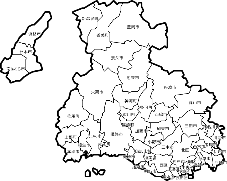 兵庫県のカラーバリエーション地図画像10