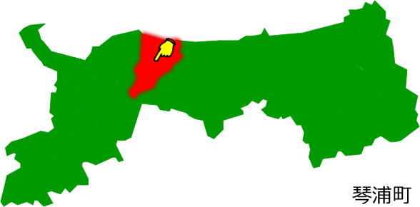 琴浦町の場所を示す画像1