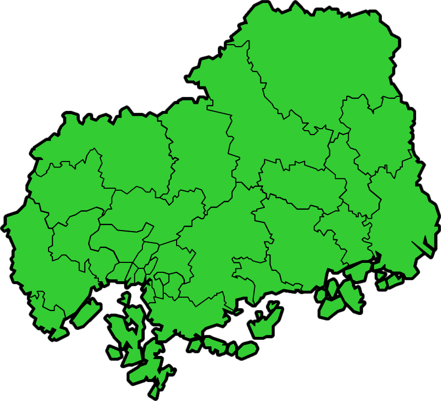 広島県のカラーバリエーション地図画像1