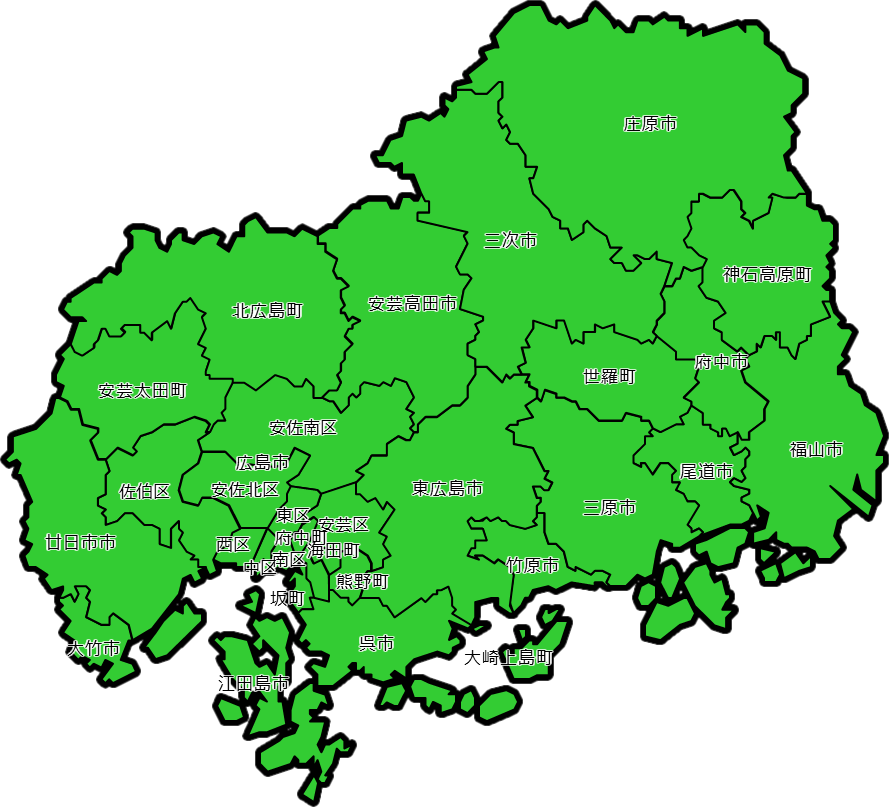 広島県のカラーバリエーション地図画像6