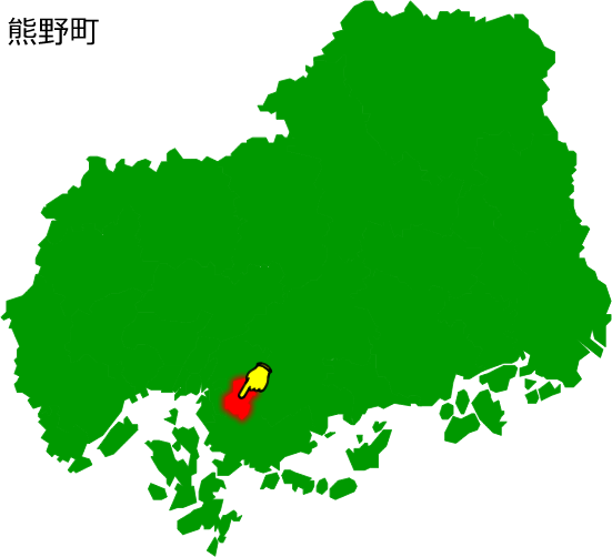 熊野町の場所を示す画像1