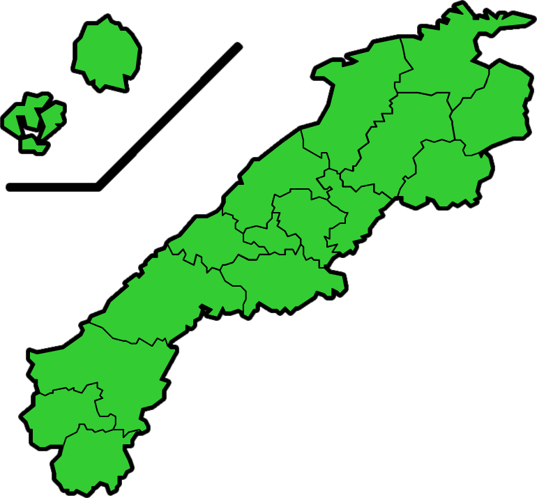 島根県のカラーバリエーション地図画像1