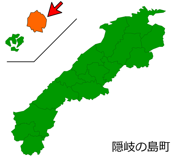 島根県隠岐の島町の場所を示す画像