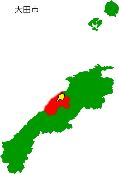 大田市の場所を示す画像1
