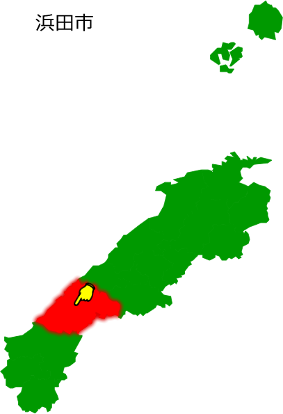 浜田市の場所を示す画像1