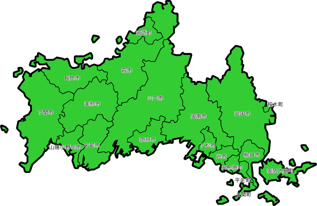山口県のカラーバリエーション地図画像6