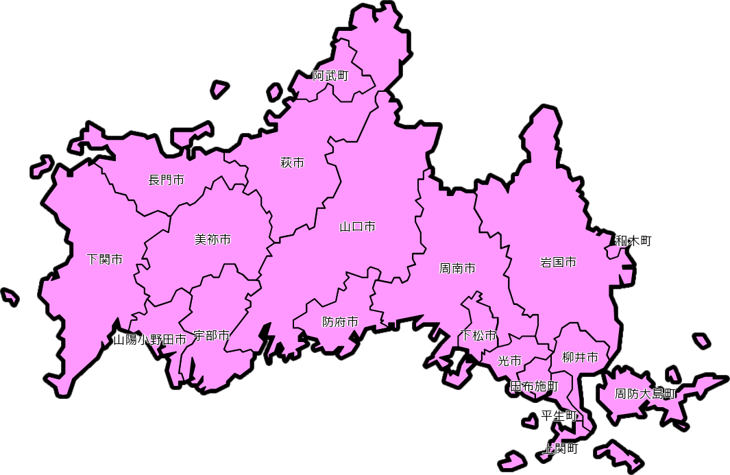 山口県のカラーバリエーション地図画像9