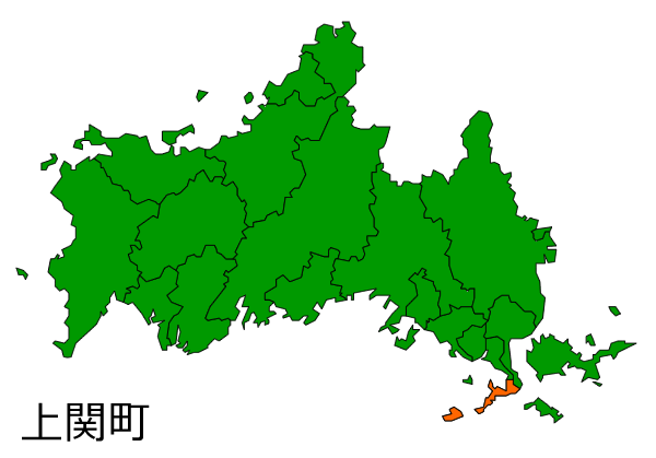 山口県上関町の場所を示す画像
