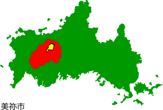 美祢市の場所を示す画像1