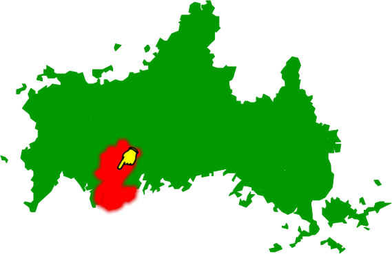 宇部市の場所を示す画像2