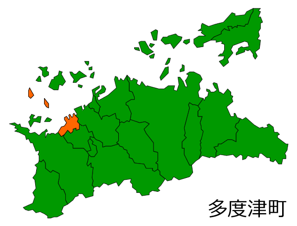 香川県多度津町の場所を示す画像