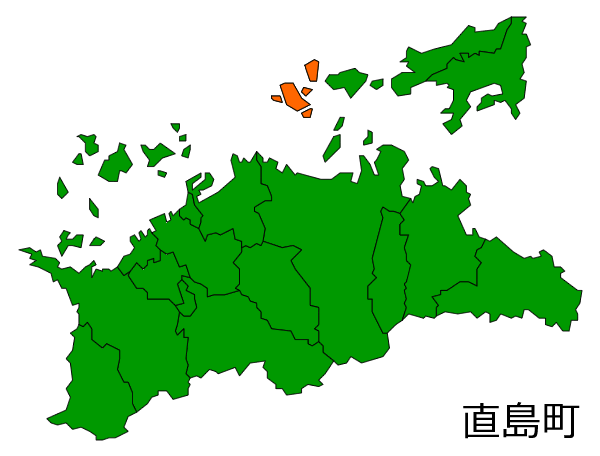 香川県直島町の場所を示す画像