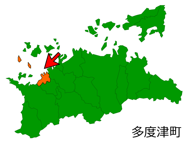 香川県多度津町の場所を示す画像