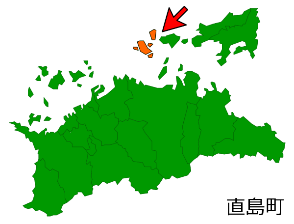 香川県直島町の場所を示す画像