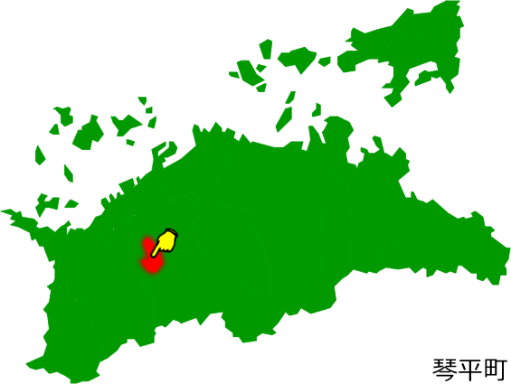 琴平町の場所を示す画像1
