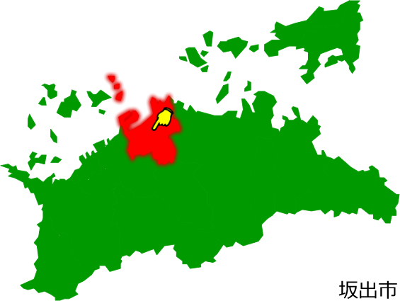 坂出市の場所を示す画像1