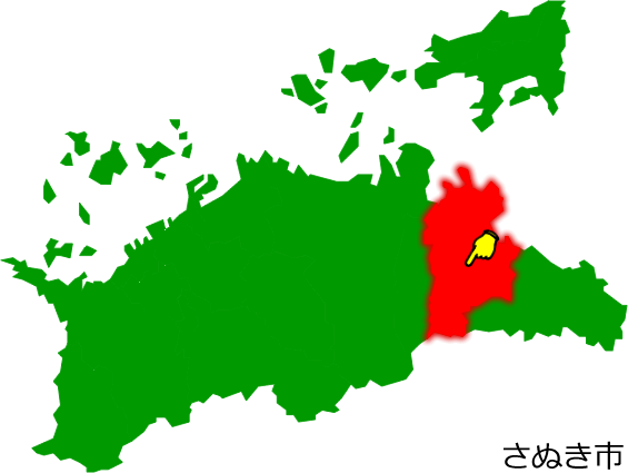 さぬき市の場所を示す画像1