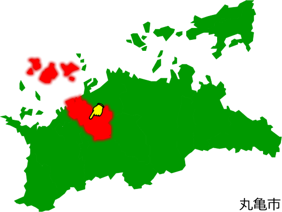 丸亀市の場所を示す画像1