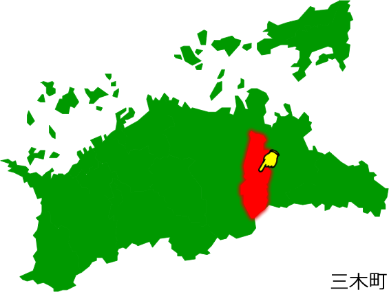 三木町の場所を示す画像1