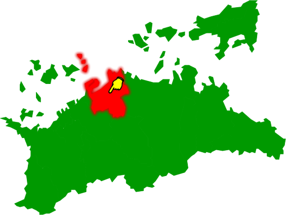 坂出市の場所を示す画像2