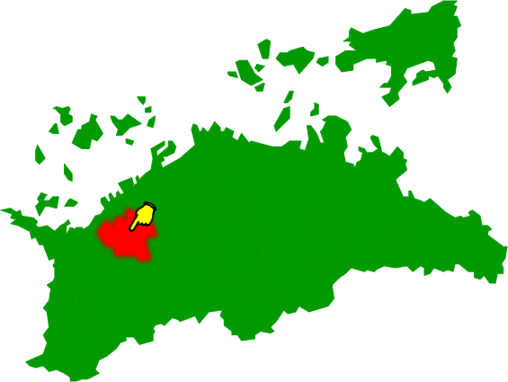 善通寺市の場所を示す画像2