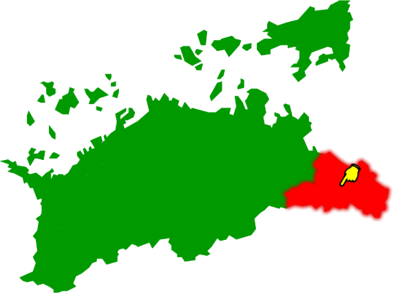 東かがわ市の場所を示す画像2