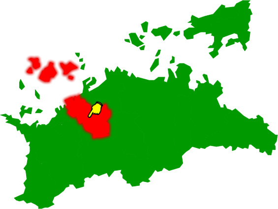 丸亀市の場所を示す画像2