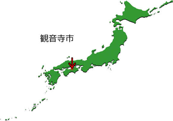 観音寺市の場所を示す画像3