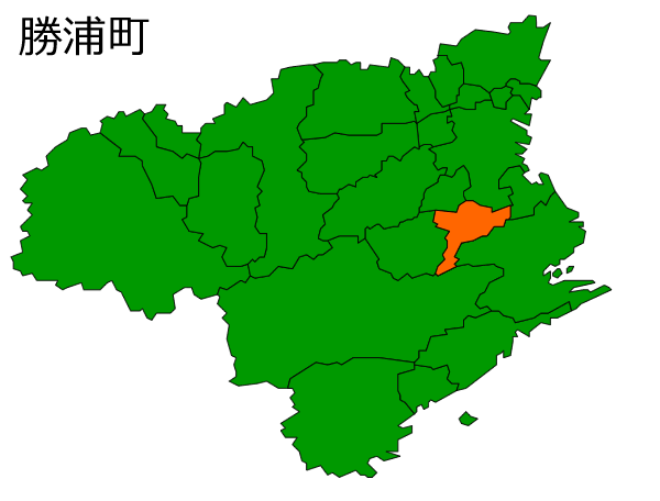 徳島県勝浦町の場所を示す画像