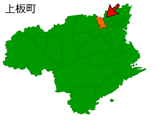 徳島県上板町の場所を示す画像