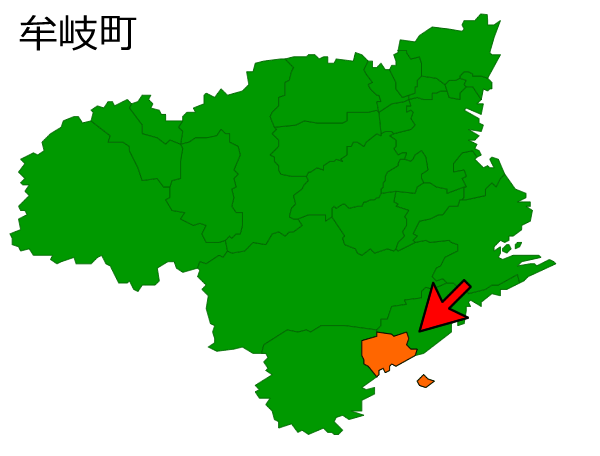 徳島県牟岐町の場所を示す画像