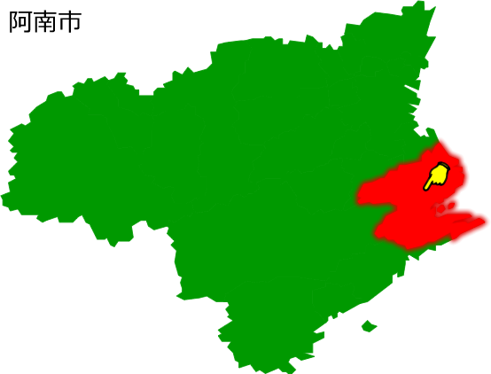 阿南市の場所を示す画像1