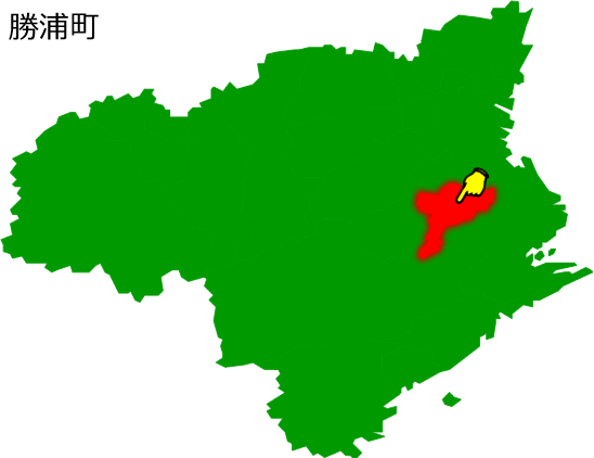 勝浦町の場所を示す画像1