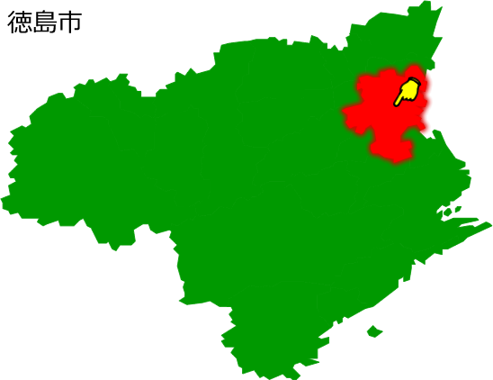 徳島市の場所を示す画像1
