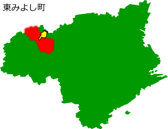 東みよし町の場所を示す画像1