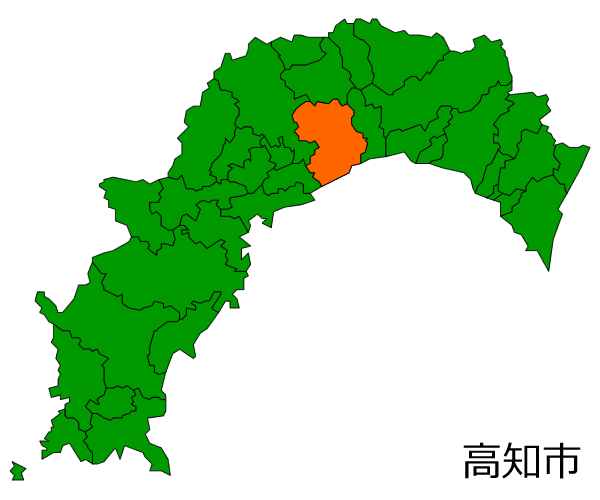 高知県高知市の場所を示す画像