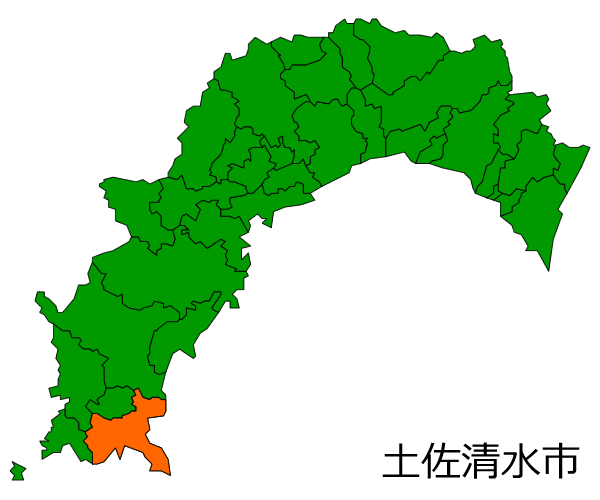 高知県土佐清水市の場所を示す画像