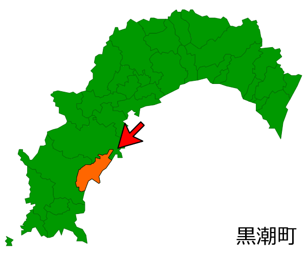 高知県黒潮町の場所を示す画像