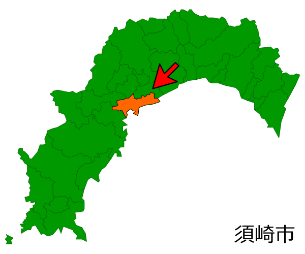 高知県須崎市の場所を示す画像