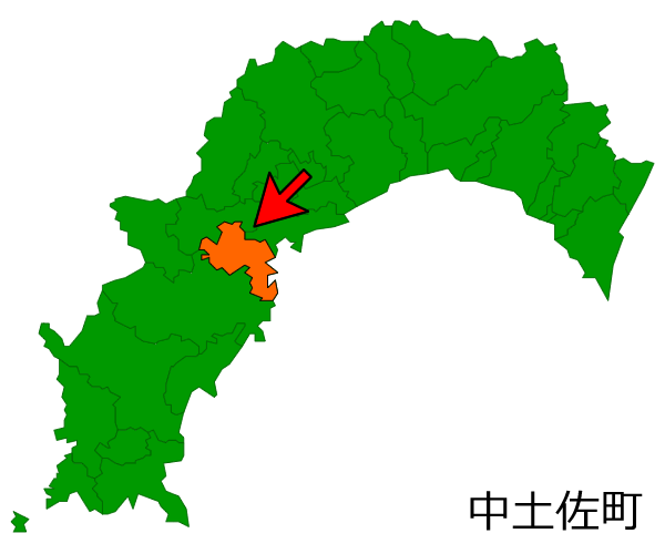 高知県中土佐町の場所を示す画像