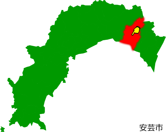 安芸市の場所を示す画像1