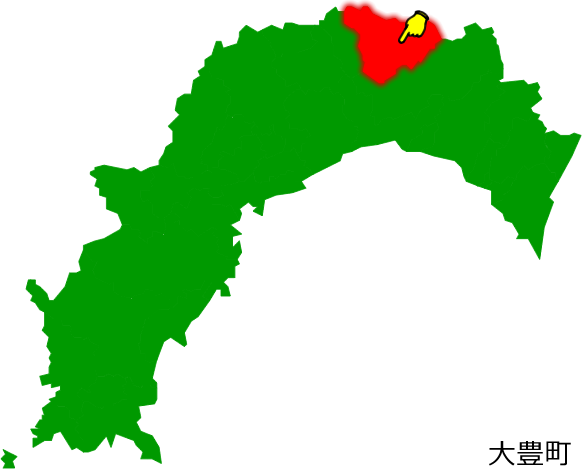 大豊町の場所を示す画像1