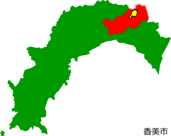 香美市の場所を示す画像1