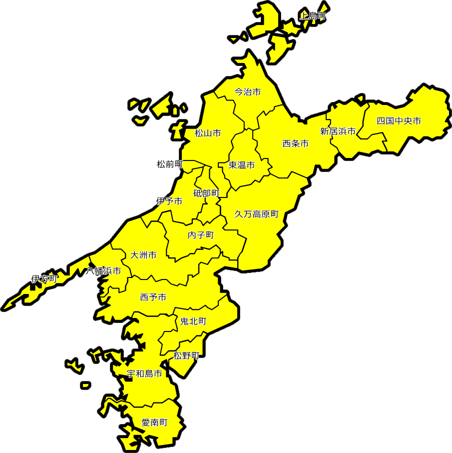 愛媛県のカラーバリエーション地図画像7