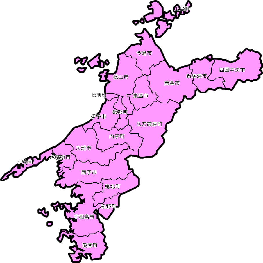 愛媛県のカラーバリエーション地図画像9