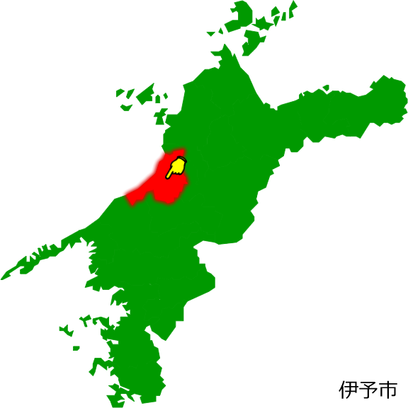 伊予市の場所を示す画像1