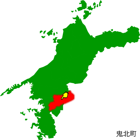 鬼北町の場所を示す画像1