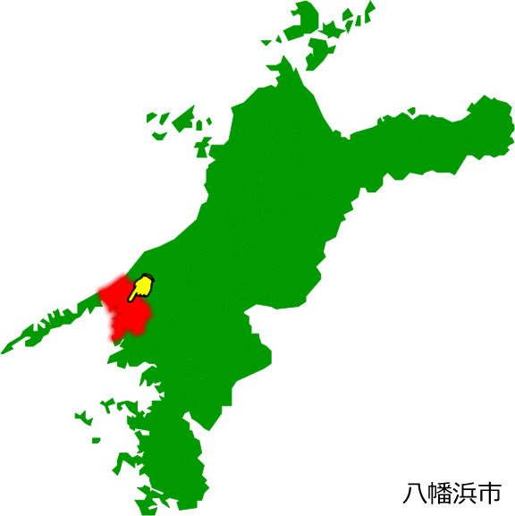 八幡浜市の場所を示す画像1