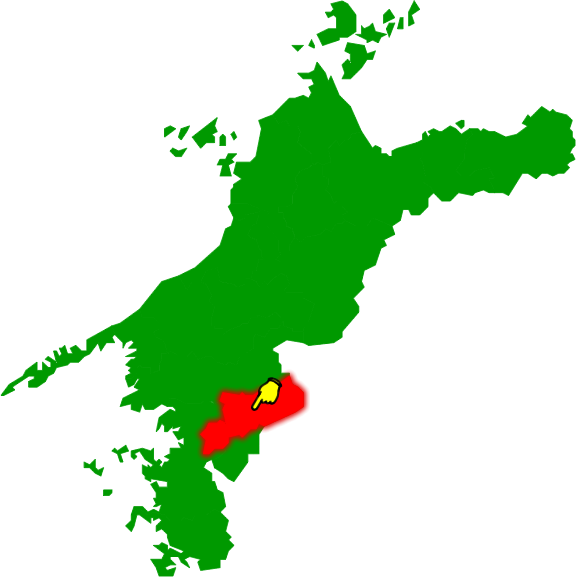 鬼北町の場所を示す画像2